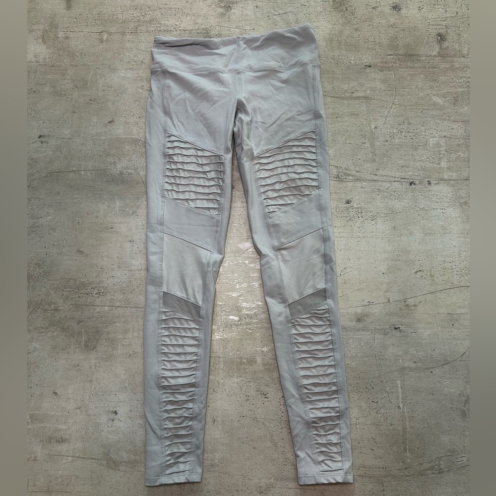 Alo yoga light gray motto leggings S